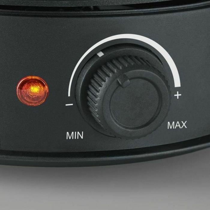 Severin FO2473 Fondue eléctrica para 8 personas con olla de acero inoxidable extraíble 1.4L, protector salpicaduras y 8 tenedores 4