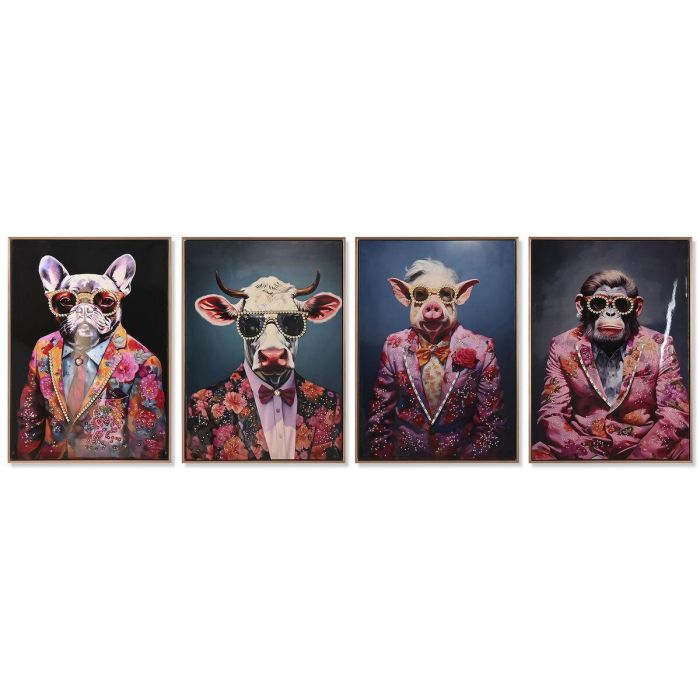 Cuadro Glam DKD Home Decor Rojo Azul 3 x 73 x 52.5 cm (4 Unidades) 0 Cuadro Glam DKD Home Decor Rojo Azul 3 x 73 x 52.5 cm (4 Unidades) 0