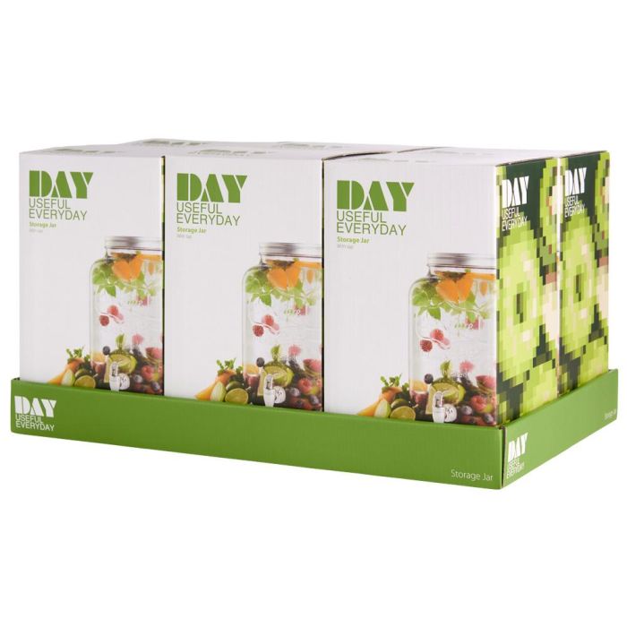 Day Dispensador Bebida 4 L Cristal Con Tapa Metal 3