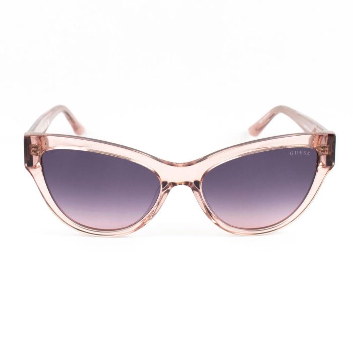 GUESS GU00112 57Z Gafas de Sol Mujer Cat-eye para Adultos Montura Beige Brillante Cristales Violeta Degradado Diámetro 56mm 4