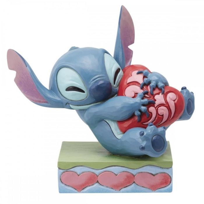Enesco Figura Disney Stitch Abrazando un Corazón, Jim Shore, 13 cm