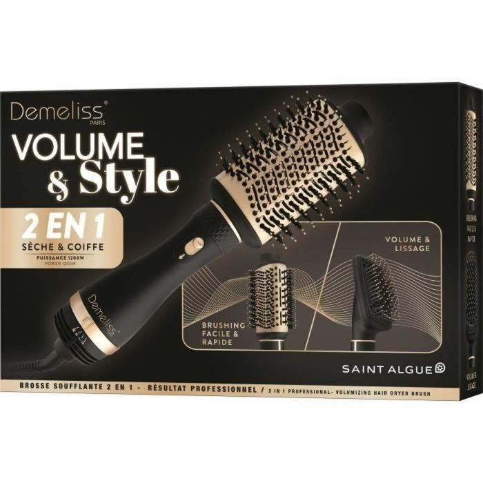Saint Algue 20036 Cepillo soplador 2 en 1 con 2 cabezales intercambiables, cerdas de nailon, para volumen y alisado del cabello. 1 Saint Algue 20036 Cepillo soplador 2 en 1 con 2 cabezales intercambiables, cerdas de nailon, para volumen y alisado del cabello. 1