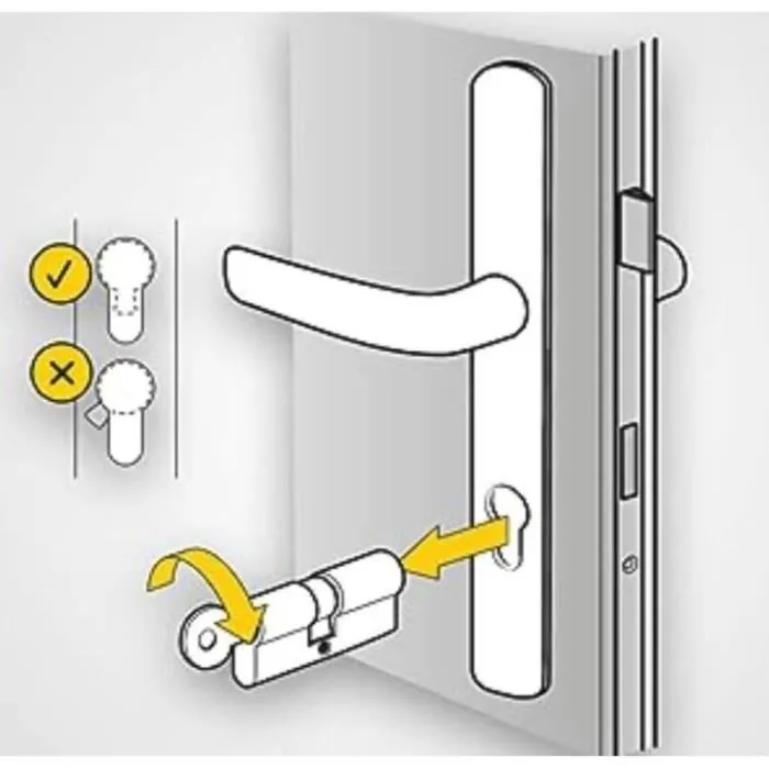 Yale Cilindro 2100 Cierre Liberable para Puerta de Entrada/Exterior - 10 Pines, 5 Llaves - 40 x 40 mm 5