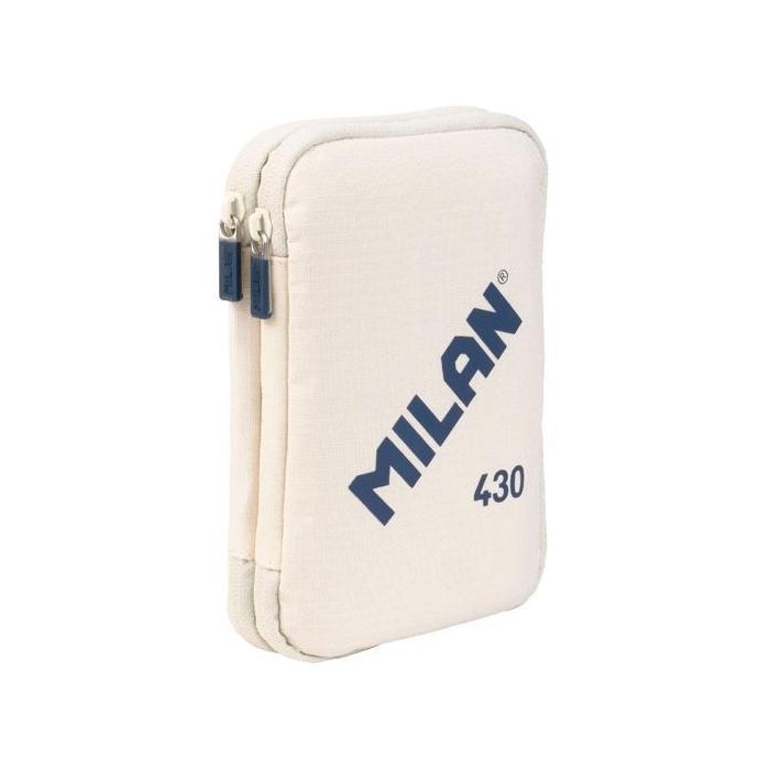 Milan 430 Plumier Escolar 2 Pisos con Contenido Completo para Material Escolar Organizado Beige - Tejido Ripstop Antidesgarros Milan 430 Plumier Escolar 2 Pisos con Contenido Completo para Material Escolar Organizado Beige - Tejido Ripstop Antidesgarros