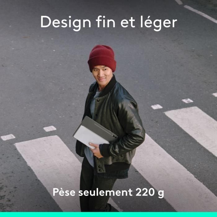 Teclado portátil - Inalámbrico - Logitech - Keys-To-Go 2 - para Tablet - AZERTY - Gris claro 1 Teclado portátil - Inalámbrico - Logitech - Keys-To-Go 2 - para Tablet - AZERTY - Gris claro 1