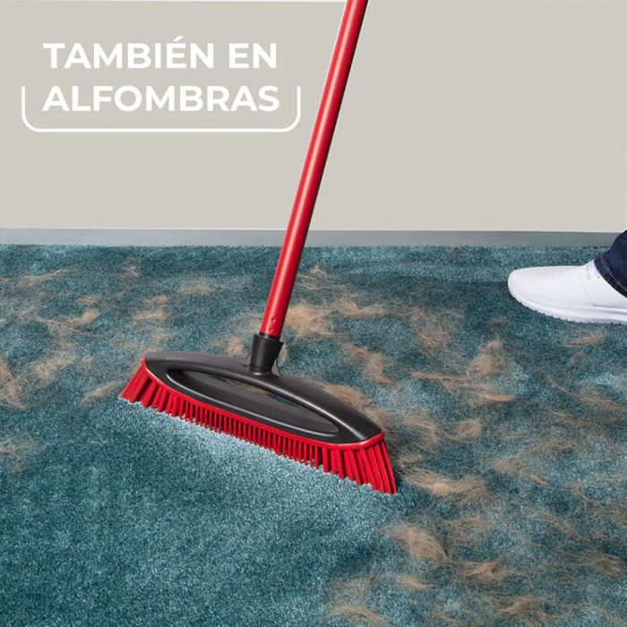Vileda Cepillo Escoba Always Clean Pet Pro para Suelos y Alfombras, Mango Telescópico 130cm 6