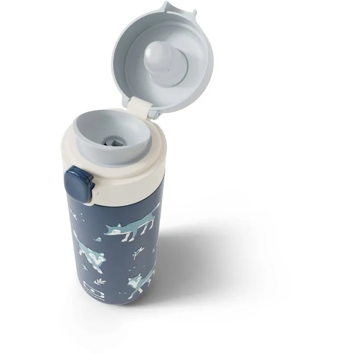 Monbento AAAXU93631 Botella Térmica Infantil Pop Wolf con Boquilla y Tapón de Apertura Rápida