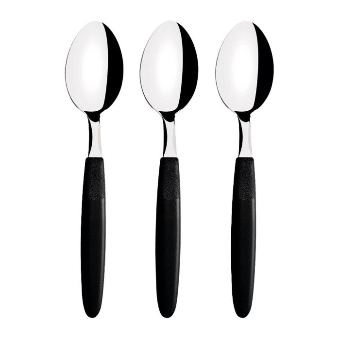 Juego de cucharas de mesa 3 piezas ipanema negro 19cm tramontina