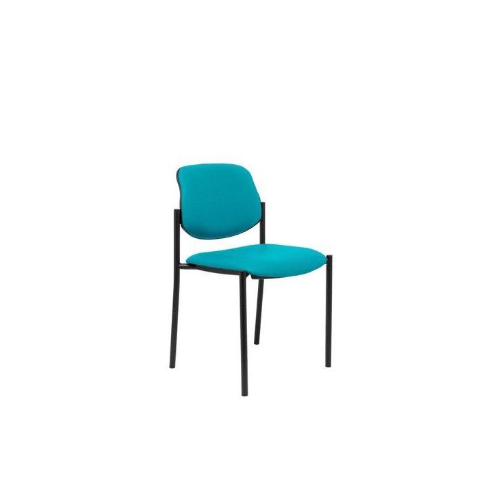 Silla Piqueras Y Crespo Villalgordo Confidente Chasis Negro Asiento Y Respaldo Tapizados Similpiel Verde