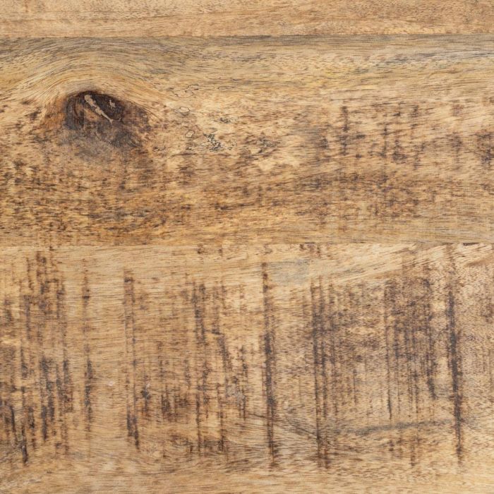 Mesa Centro Natural-Negro Madera-Hierro 80 X 80 X 45 cm