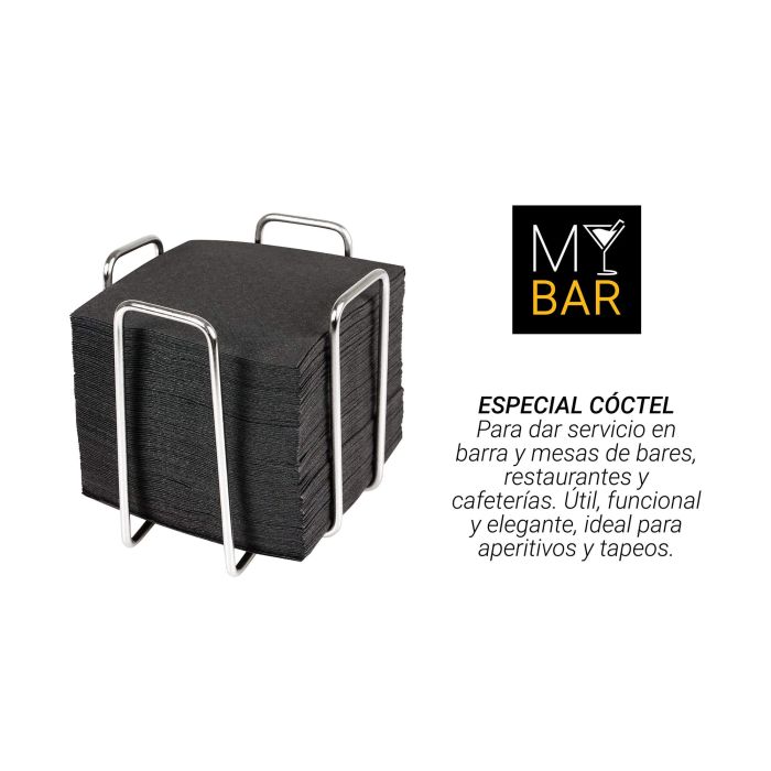 Servilletero Cromado My Bar 11.8 x 11.8 x 9.5 cm (24 Unidades) 5 Servilletero Cromado My Bar 11.8 x 11.8 x 9.5 cm (24 Unidades) 5