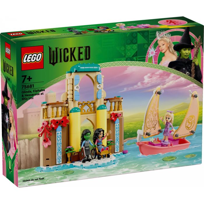 LEGO 75681 Glinda, Elphaba y Nessarose en Shiz University Set de Construcción de Fantasía, Edificio 2 plantas, Balcones, Sala Libros, Accesorios Oz +7 años 9