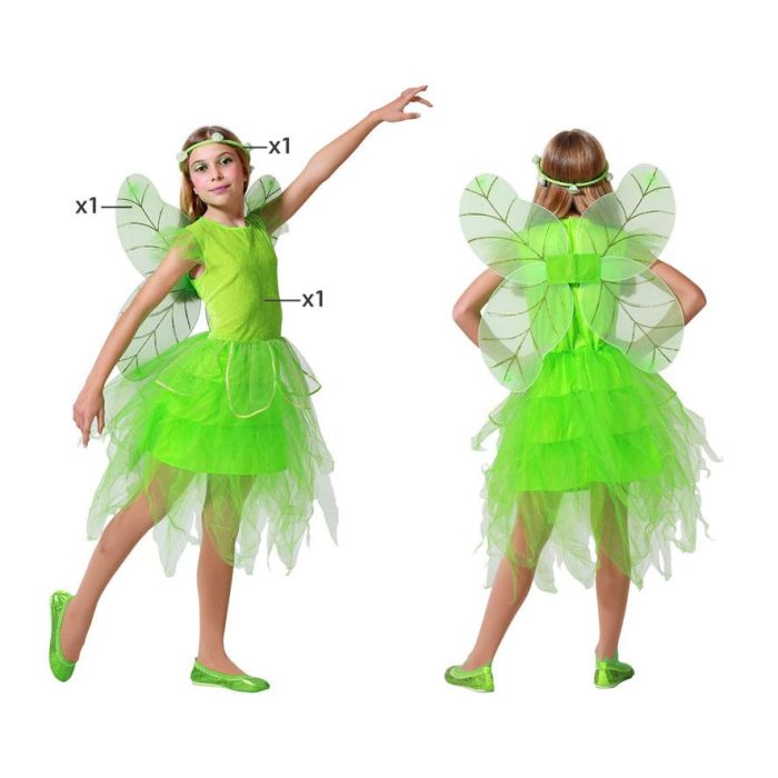 Disfraz Hada Verde Claro Niña Infantil 7-9 Años Disfraz Hada Verde Claro Niña Infantil 7-9 Años