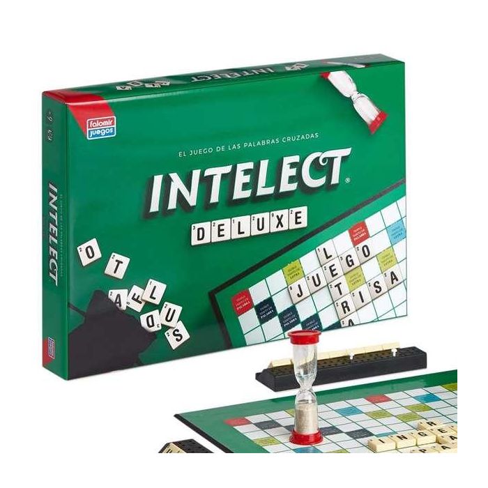 Falomir Juego Intelect Deluxe con Fichas de Madera, Tablero de Cartón, Marcador y Reloj 2