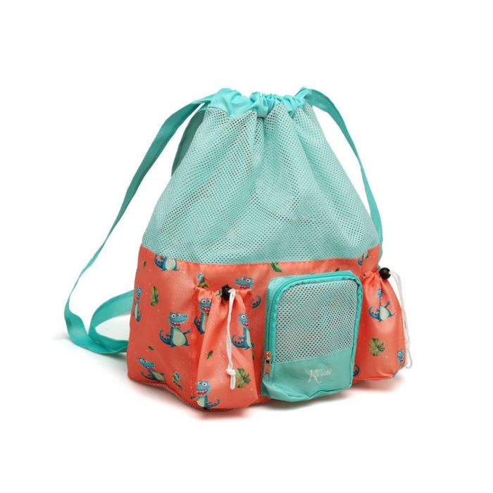 KioKids Bolso Mochila Playa Happy Summer Naranja Cocodrilos 10L Poliéster Transpirable Anti-Arena Ligera Bebés +0 Meses con 3 Bolsillos 1 KioKids Bolso Mochila Playa Happy Summer Naranja Cocodrilos 10L Poliéster Transpirable Anti-Arena Ligera Bebés +0 Meses con 3 Bolsillos 1