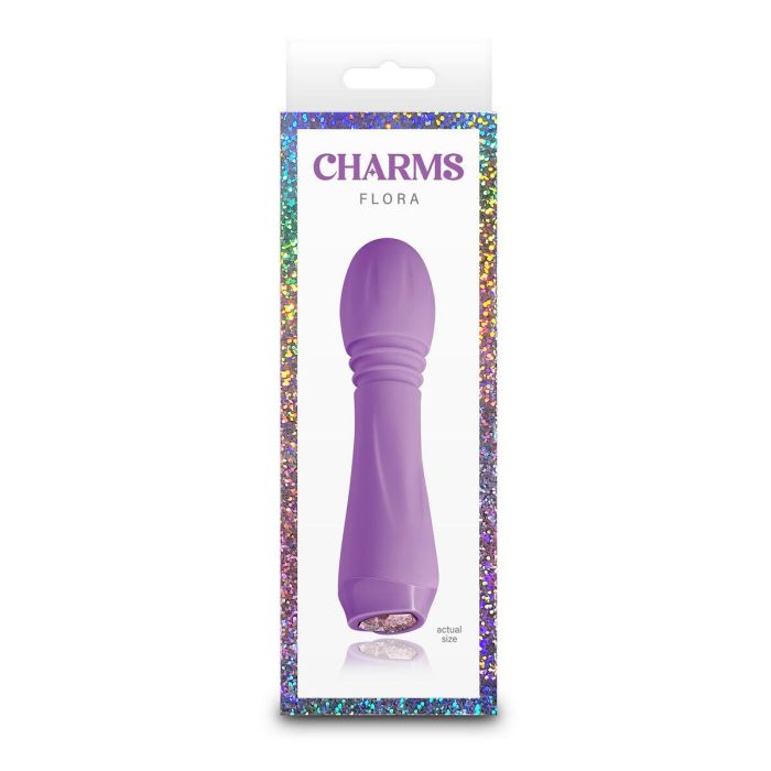 Mini Vibrador NS Novelties Charms Flora Morado Rosa 1