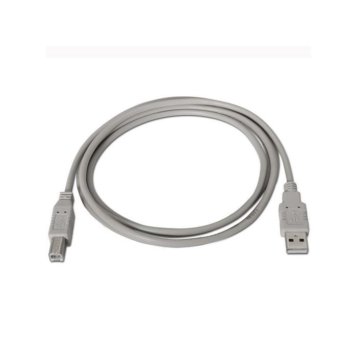Aisens cable usb 2.0 impresora tipo a/m - b/m beige 4,5m
