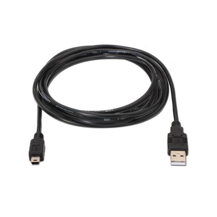 Aisens Cable usb 2.0 tipo a/m - mini b/m negro 1,0m