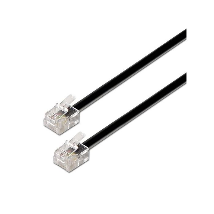 Aisens Cable De Teléfono 6P4C M - M Negro 2,0M