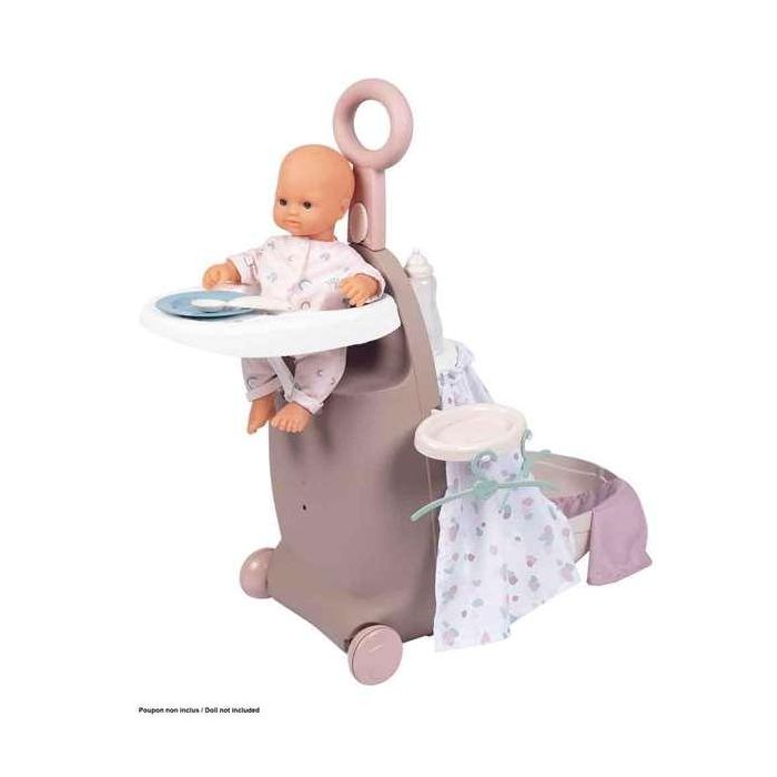 Smoby Trolley Baby Nurse 3 en 1 Maleta, Trona y Cuna para Muñecas hasta 42 cm. 62x25,5x25,5 cm 9