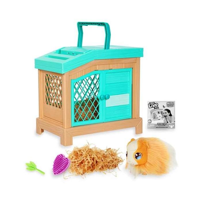 Little Live Pets Cobaya Mamá Interactiva con Casa de Lujo, +20 Sonidos y 3 Crías Bebés Sorpresa Recién Nacidas 33 cm 5
