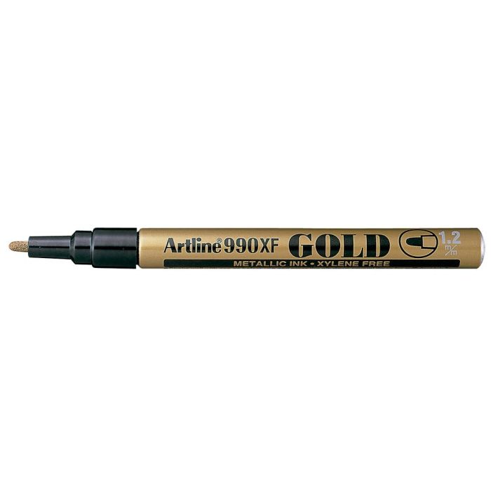 Rotulador Artline Marcador Permanente Punta Metalica Ek-990 Oro Punta Redonda 1.2 mm 12 unidades 1