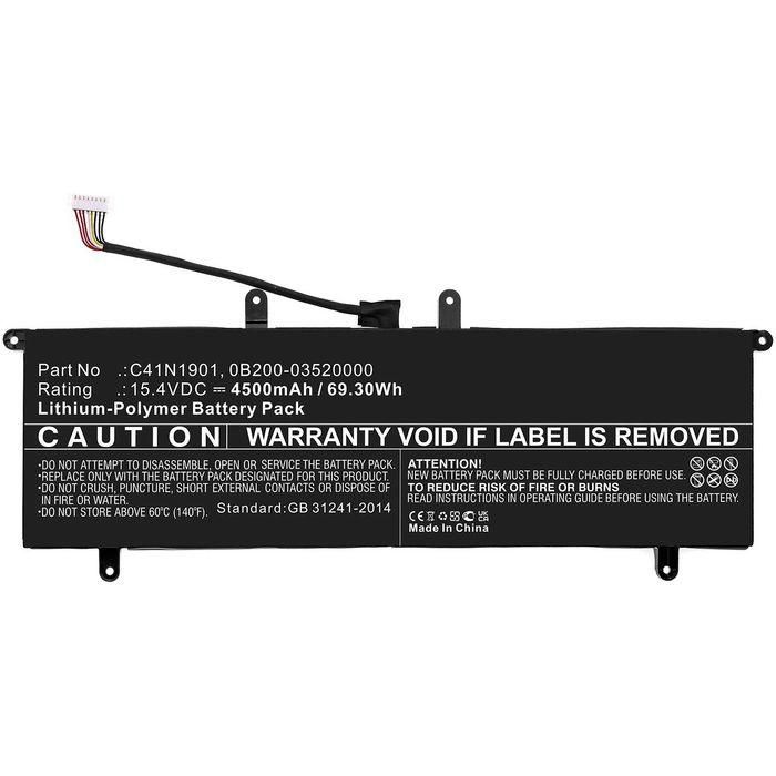 CoreParts Battery for Asus Notebook, Laptop, 69.30Wh Li-Polymer 15.4V 4500mAh, Black for ZenBook 14 UX481F, ZenBook 14 UX481FL, ZenBook Duo 14 UX481FA-BM018R, ZenBook Duo UX481, ZenBook Duo UX481FA, ZenBook Duo UX481FA BM099R, ZenBook Duo UX481FA-10210U, CoreParts Battery for Asus Notebook, Laptop, 69.30Wh Li-Polymer 15.4V 4500mAh, Black for ZenBook 14 UX481F, ZenBook 14 UX481FL, ZenBook Duo 14 UX481FA-BM018R, ZenBook Duo UX481, ZenBook Duo UX481FA, ZenBook Duo UX481FA BM099R, ZenBook Duo UX481FA-10210U,