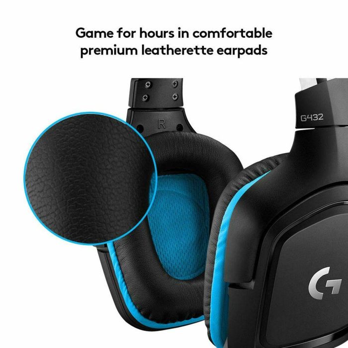 Auriculares con Micrófono Gaming Logitech 981-000770 Azul Negro 60
