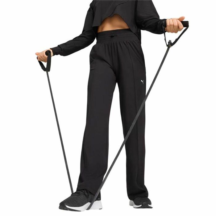 Pantalón Largo Deportivo Puma Cloudspun Hw Wide Negro Mujer 2