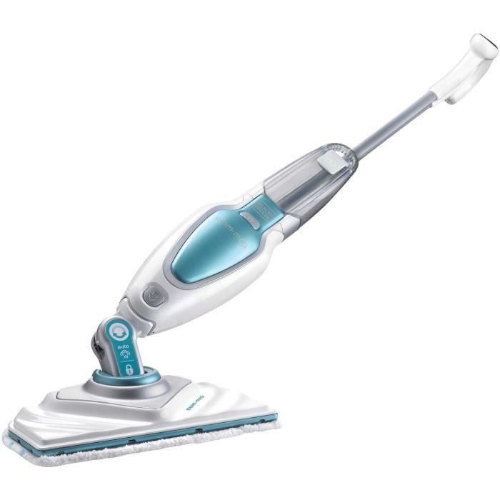 BLACK + DECKER FSM1630-QS Limpiador a vapor de escoba Deluxe - 1600W - 460 ml - Blanco 1 BLACK + DECKER FSM1630-QS Limpiador a vapor de escoba Deluxe - 1600W - 460 ml - Blanco 1