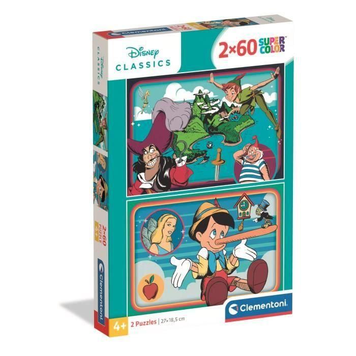 Clementoni CLE8005125248230 Puzzle 2x60 Piezas Clásico Disney