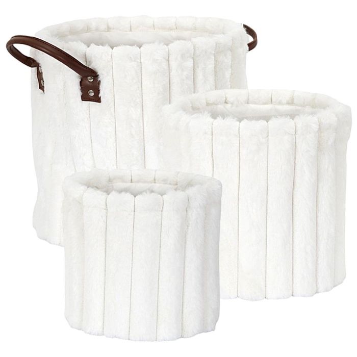 Juego De 3 Cestas Efecto Pelo Home Deco Factory