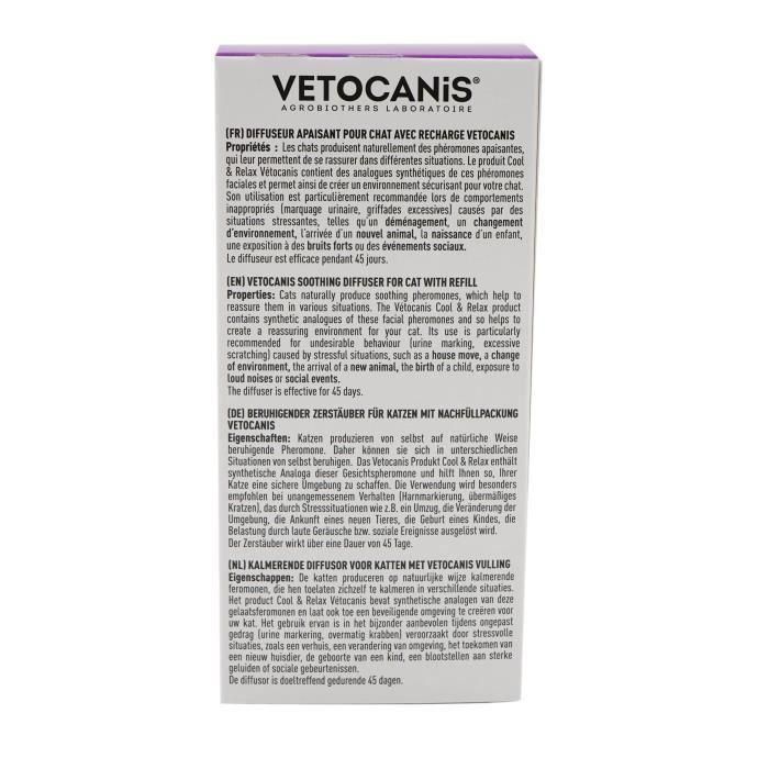 VETOCANIS Difusor + Recambio Antiestrés para gatos - Eficaz durante 45 días 4 VETOCANIS Difusor + Recambio Antiestrés para gatos - Eficaz durante 45 días 4