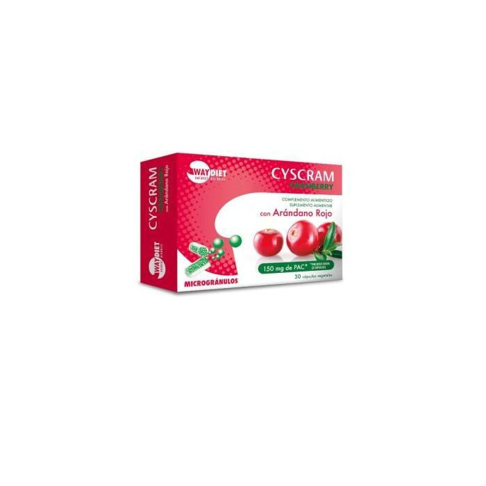 WAYDIET NATURAL PRODUCTS Cyscram 30 Cápsulas - Arándano Rojo, Gayuba y Brezo para Vías Urinarias