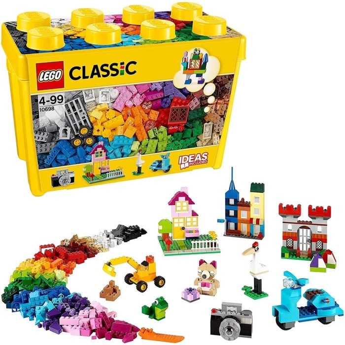 Lego Classic Caja de Ladrillos Grande, 33 Colores, 8 Tipos de Ventanas y Puertas, Incluye Piezas Especiales y Bases Verdes, Ideal para Construcciones Creativas 0 Lego Classic Caja de Ladrillos Grande, 33 Colores, 8 Tipos de Ventanas y Puertas, Incluye Piezas Especiales y Bases Verdes, Ideal para Construcciones Creativas 0