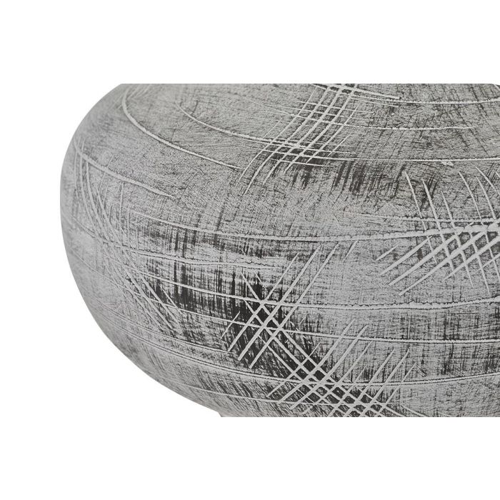 DKD Home Decor Lámpara de Sobremesa Romántica Gris y Blanco, Pack 2 Unidades, 22x31x22 cm, Gres/Poliéster, Bombilla E27 2