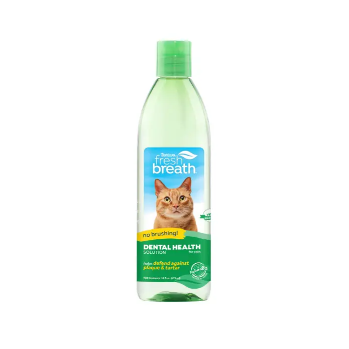 Tropiclean Fresh Breath Solucion Higiene Dental Gatos 473 mL