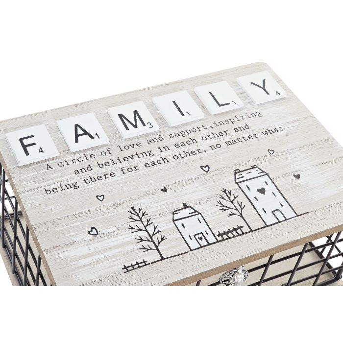 DKD Home Decor Caja Organizadora Decorativa Scandi de MDF y Metal, Colores Natural y Negro, Pack de 4 Unidades (Ancho 25cm, Largo 17cm, Alto 11cm) 1 DKD Home Decor Caja Organizadora Decorativa Scandi de MDF y Metal, Colores Natural y Negro, Pack de 4 Unidades (Ancho 25cm, Largo 17cm, Alto 11cm) 1