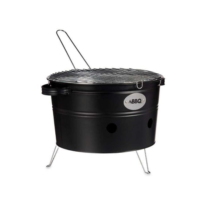 Barbacoa Portátil Cubo La Dehesa 35x42x21 cm, Negro, Hierro y Zinc, para 6 personas (4 Unidades) 1 Barbacoa Portátil Cubo La Dehesa 35x42x21 cm, Negro, Hierro y Zinc, para 6 personas (4 Unidades) 1