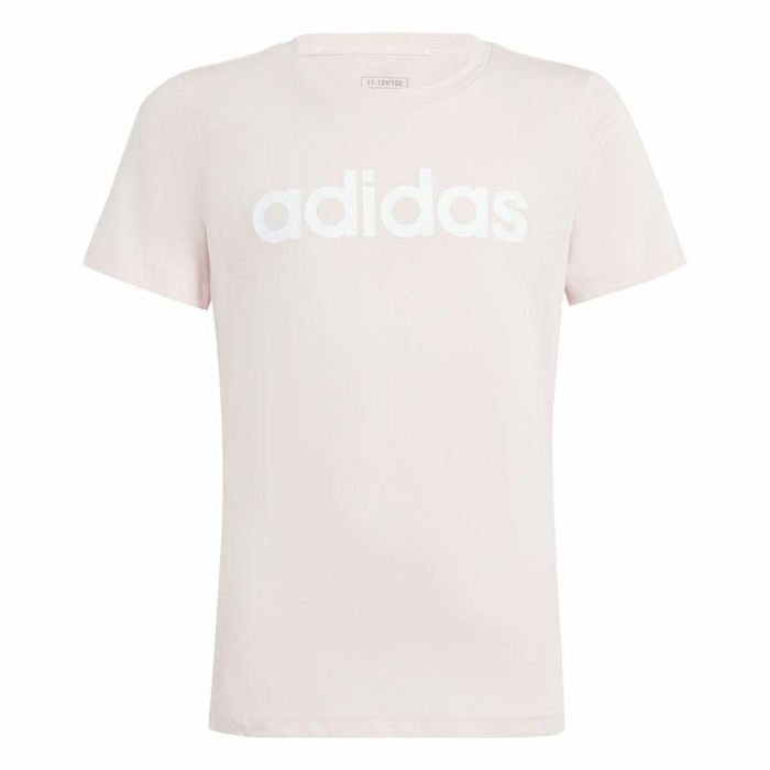 Camiseta de Manga Corta Infantil Adidas Essentials Linear Logo Cotton Slim Fit