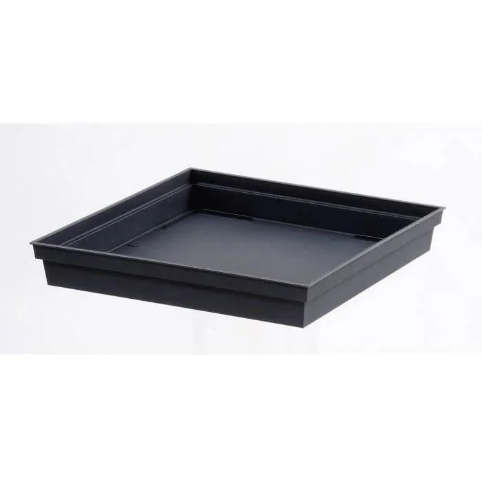 Eda Maceta XXL Tuscany Cuadrada 43.3 x 43.3 x H 80 cm 98 L Gris Antracita 2