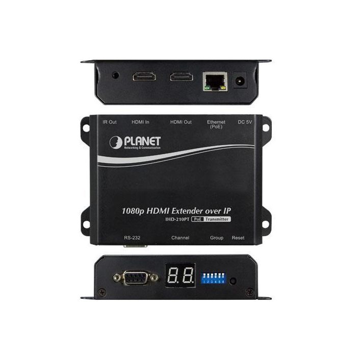Planet IHD-210PT Extensor HDMI Transmisor sobre IP con PoE para Distribución de Video Full HD 1080p, IR y RS232 4 Planet IHD-210PT Extensor HDMI Transmisor sobre IP con PoE para Distribución de Video Full HD 1080p, IR y RS232 4