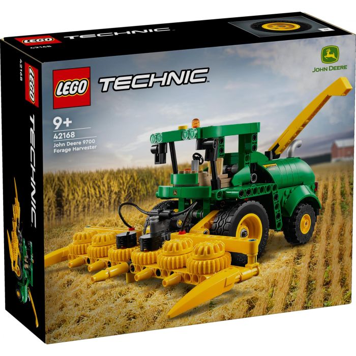 LEGO Technic 42168 John Deere 9700 Forage Harvester con dirección trasera y cabezales para maíz, juguete construcción +9 años 9