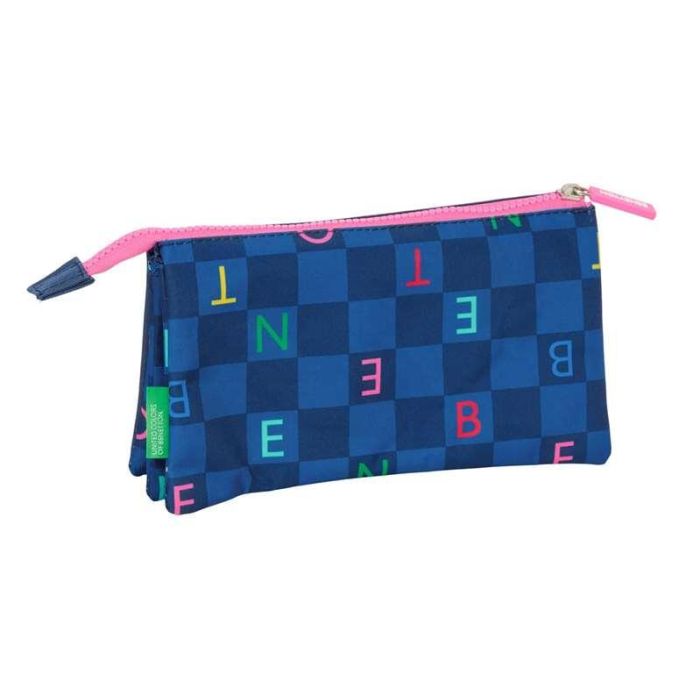 Safta Portatodo Triple 0,6 L Benetton Damero Escolar 1