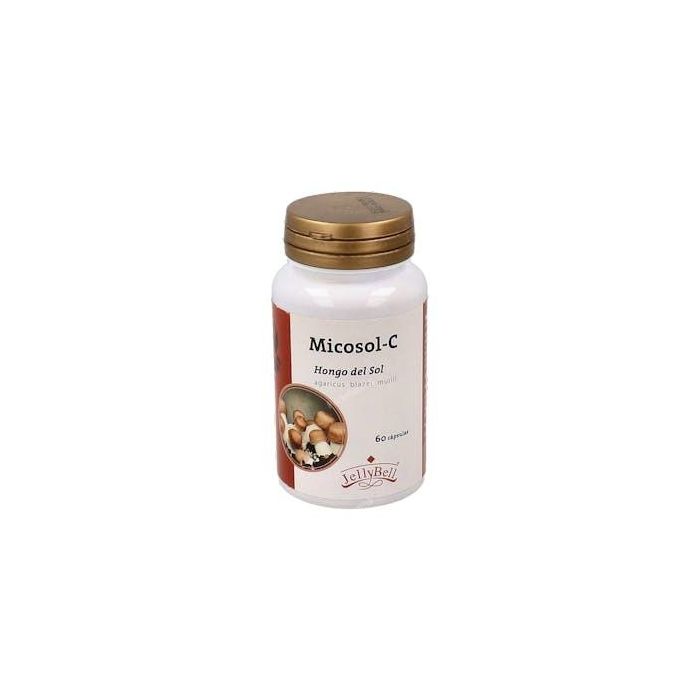 Jellybell Micosol C Hongo del Sol 60 Cápsulas. Complemento alimenticio para el sistema inmunitario con Betaglucanos y Vitamina C