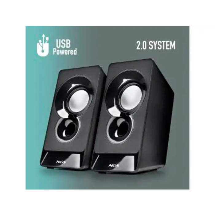 NGS SB210 Altavoces USB 2.0 para PC 12W, Jack 3.5mm, Negro 2