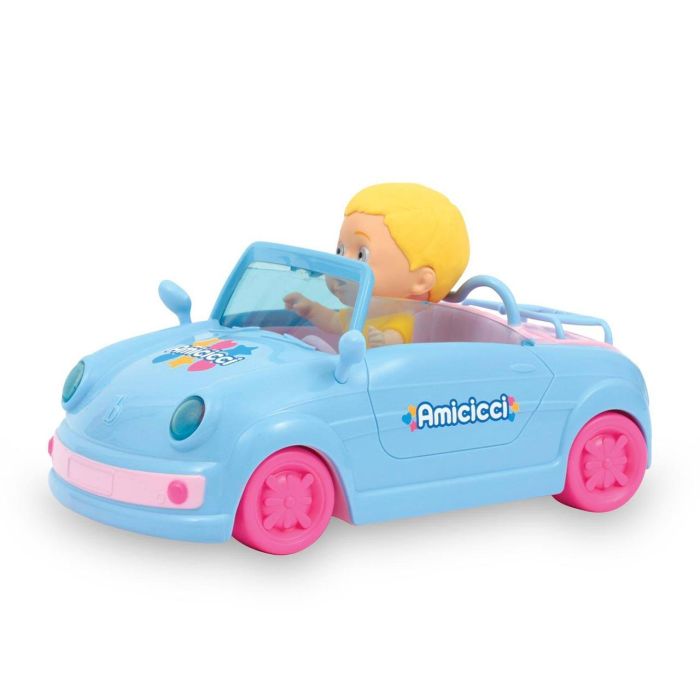 Famosa Amicicci Car CC020000 Muñeco Bebé Flexible con Coche Azul, Movimientos y Expresiones Faciales, +3 Años 1 Famosa Amicicci Car CC020000 Muñeco Bebé Flexible con Coche Azul, Movimientos y Expresiones Faciales, +3 Años 1