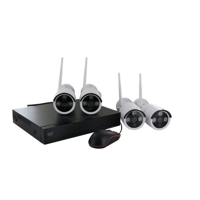 Dio Connected Home DIO5411478344667 Kit Videovigilancia NVR Inalámbrico con 4 Cámaras de Seguridad 3MP