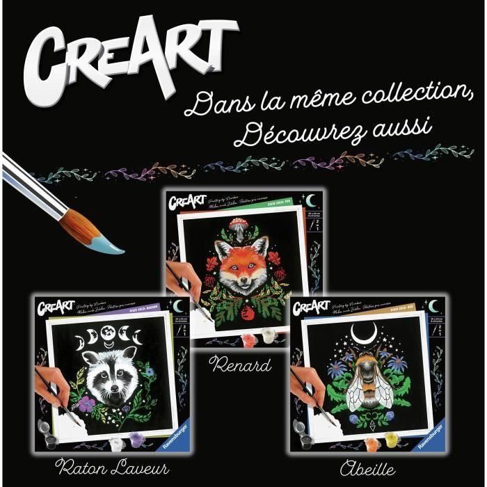 Ravensburger RAV4005556235117 CreArt - Zorro Pixie Cold Edition - Pintar por Números 20x20cm 4