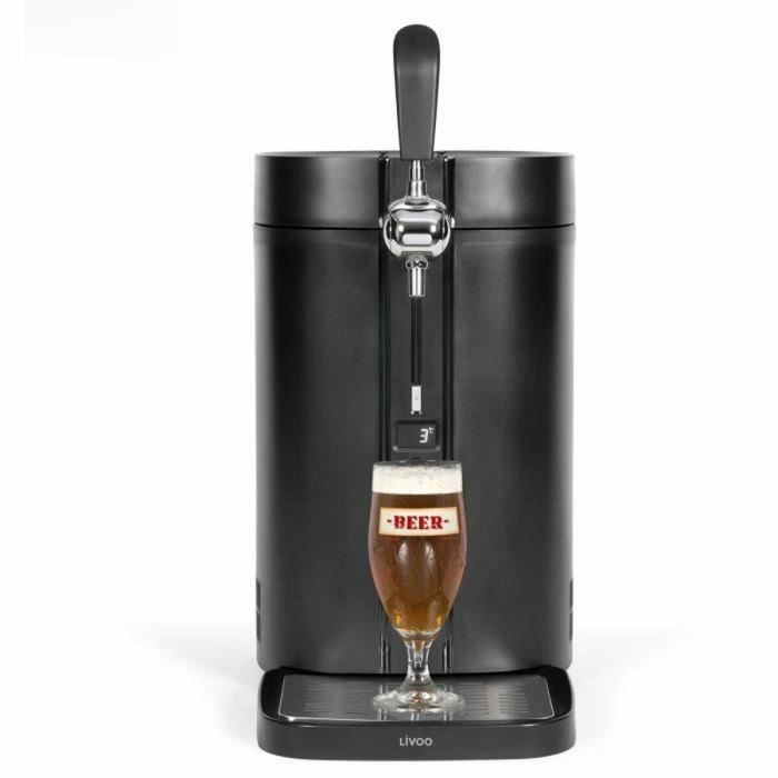 Livoo DOM511 Grifo de Cerveza para Barriles de 5L, Enfriamiento 3-12°C, Almacenamiento 30 Días, 60W